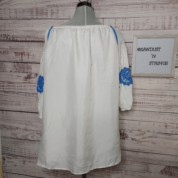 LINE & Dot Boho Crocheted Off Shoulder Dress - Picture 7 of 13